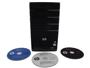 HP Mediasmart EX495 front view with media