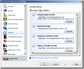 WordPress Installer for WHS