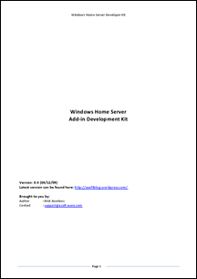 WHS_Development_Kit
