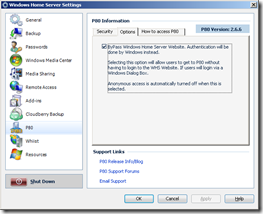 P80 2.6.6 Options