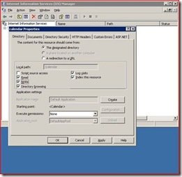 Outlook Calendars using WebDAV