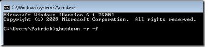RDC Reboot CMD