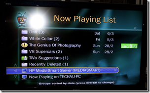 techAU TiVo on the TV