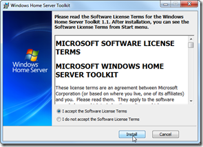 WHS Toolkit Setup