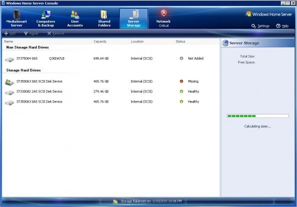 System Drive Missing