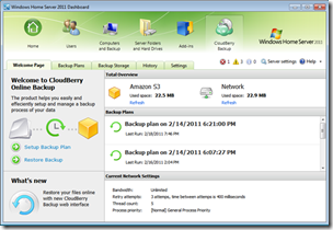 CloudBerry Backup for WHS2011