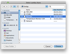 Samba Share for Time Machine