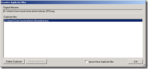 Snoop-De-Dupe Resolve Duplicate Files