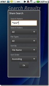 WHS for Android 1.3 Search