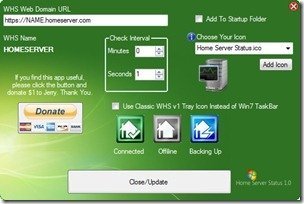 Home Server Status 1.0