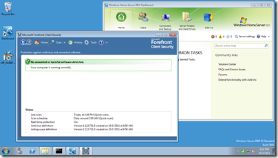 Forefront UI Running On WHS2011