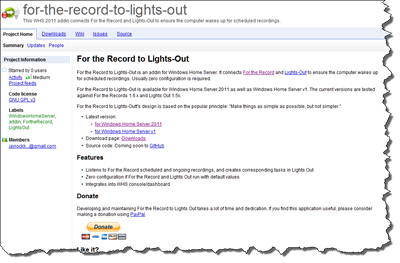 For The Record To Lights-Out Project Page