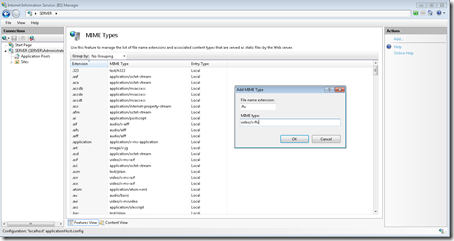 WHS 2011 Add MIME Types
