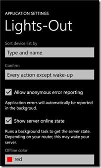 Lights-Out Mobile for Windows Phone