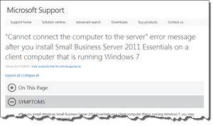 Cannot connect the computer to the server Error Message