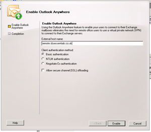 Enable Outlook Anywhere