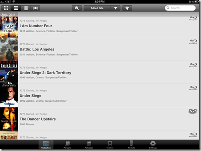 MyMovies for WHS 2011 on the iPad
