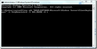 Skip Domain Join on WS 2012 Essentials with a Registry Key