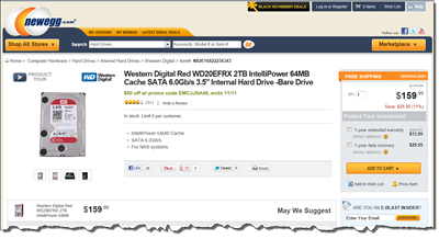 WD Red 2TB Offer on Newegg