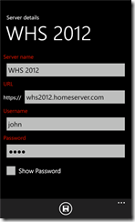 AWIECO WakeOnLAN Pro for WP8 Server Details Tab