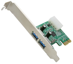 HighPoint RocketU 1022A PCI-Express 2.0 x1 Low Profile USB 3.0 Controller Card