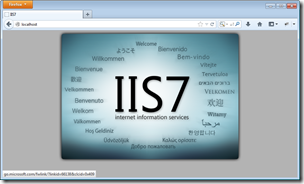 Figure 13 - successful connection to IIS on LocalHost