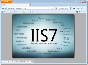 Figure 17 - successful connection to IIS via the internet