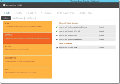 WS2012 R2 Dashboard