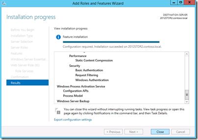 Add Roles and Features Wizard
