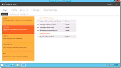 Adding Online Services To Your Windows Server Essentials Install