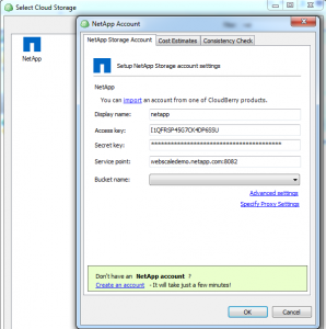 CloudBerry Backup NetApp Storage